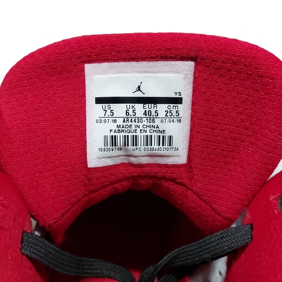 Air Jordan Lift Off White Red Black Retro Basketball Shoes AR4430-106  Size 7.5 - Picture 8 of 8